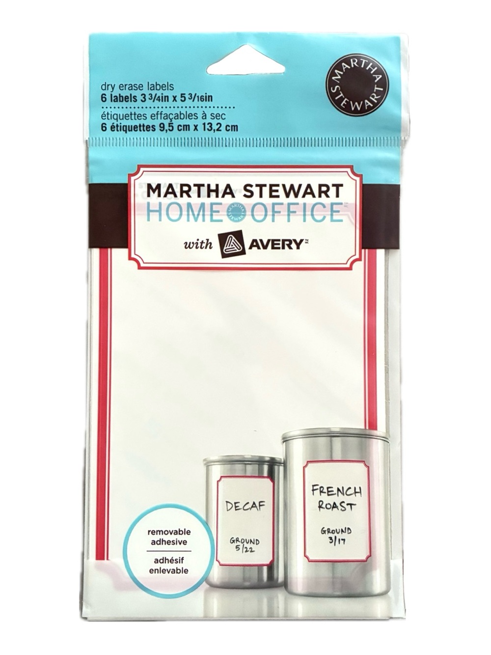 Martha Stewart Home Office Dry Erase Labels Red Border 6 Pack Avery 72417